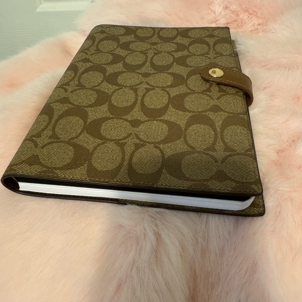 Coach Brown Monogram Accents